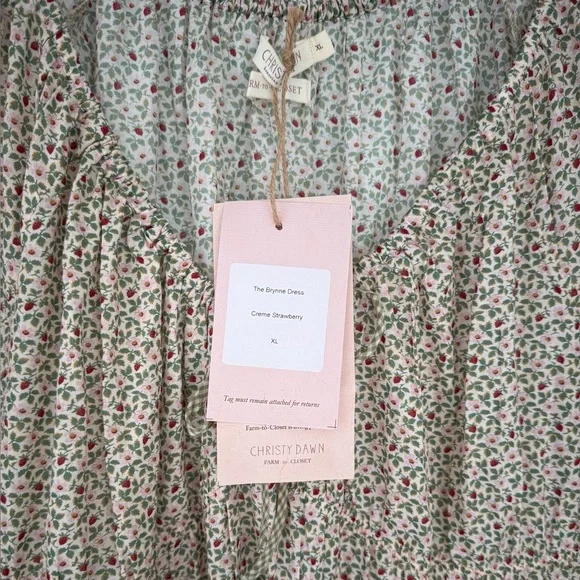 Christy Dawn Brynne Dress in crème strawberry NWT - Picture 4 of 5